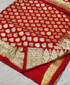 MUBARAK Woven Banarasi Handloom Silk Blend Saree