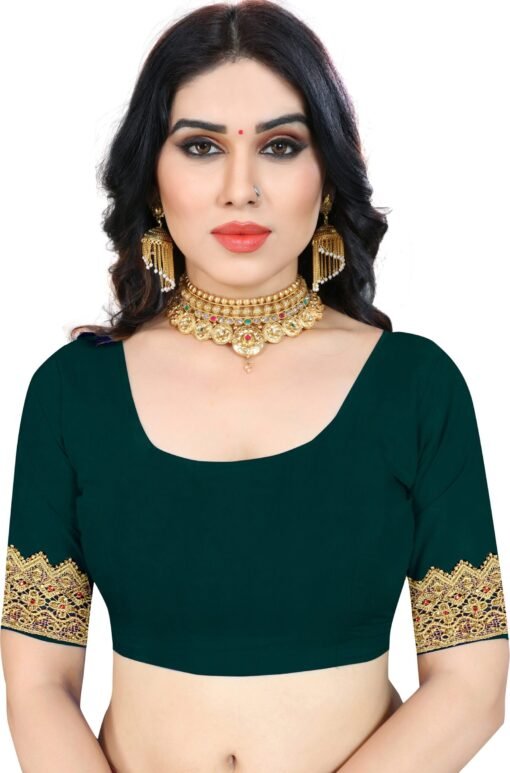 Niza Fashion Embellished Bollywood Silk Blend Saree